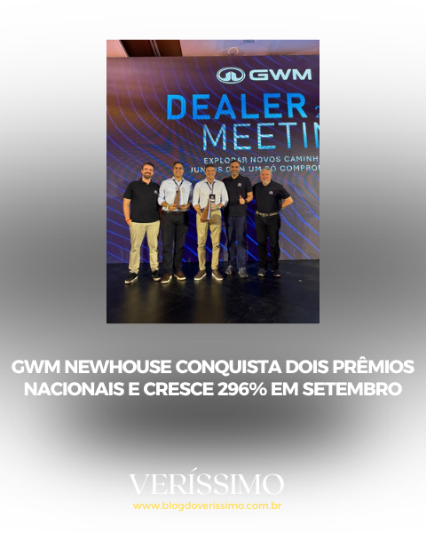 Representantes da GWM Newhouse com troféus